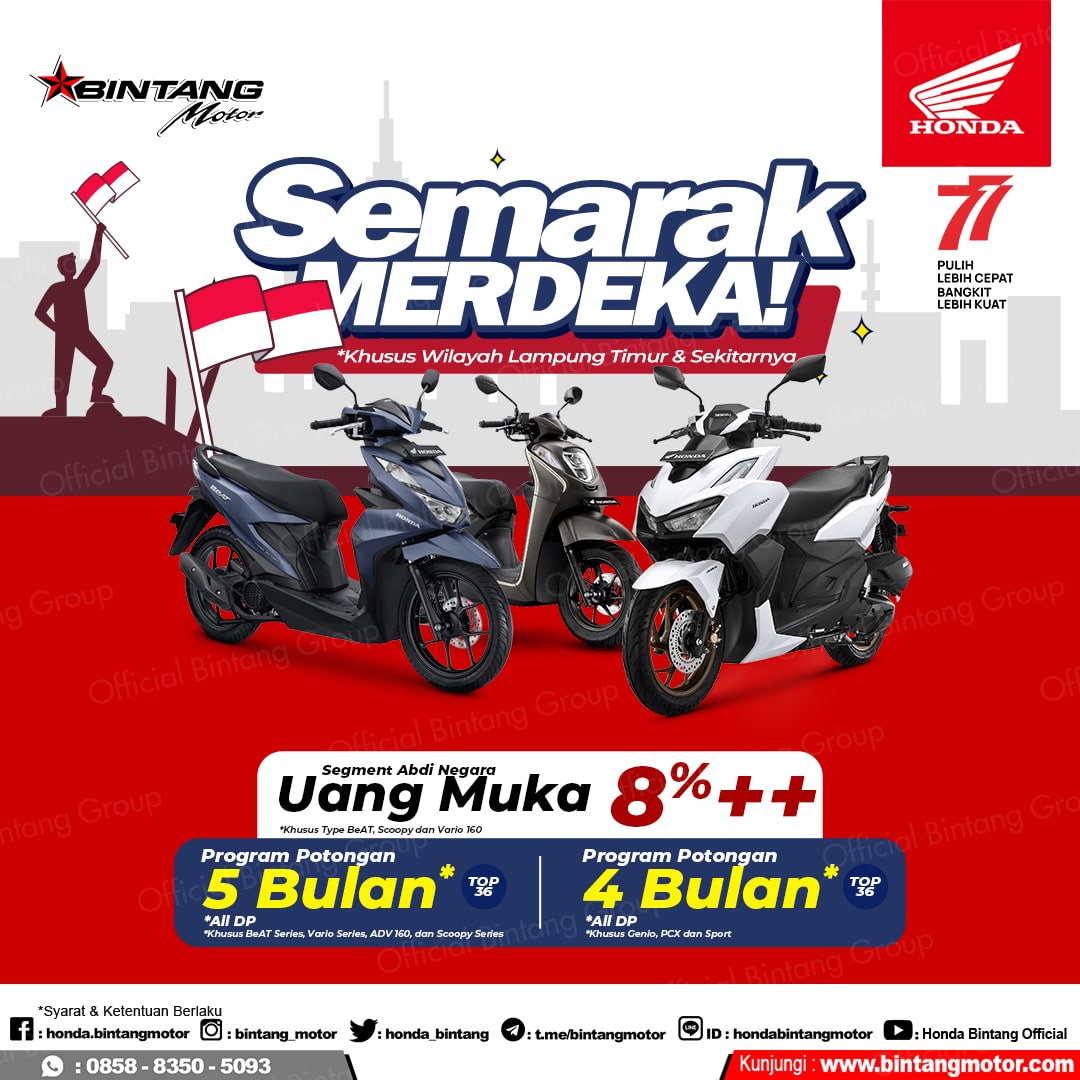 Semarak Merdeka Bintang Motor Lampung Timur Agustus 2022 Honda