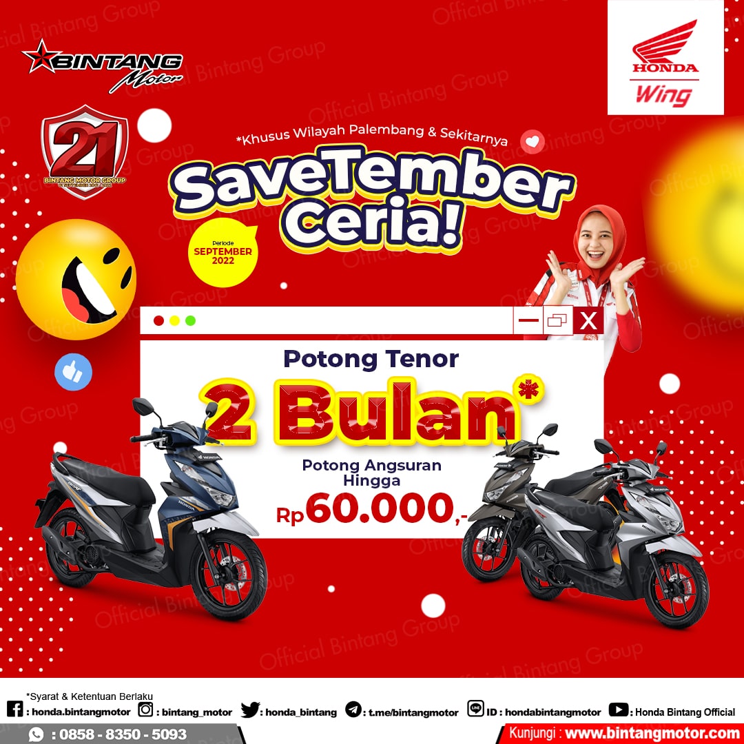 SaveTember Ceria Bintang Motor Palembang September 2022 Honda