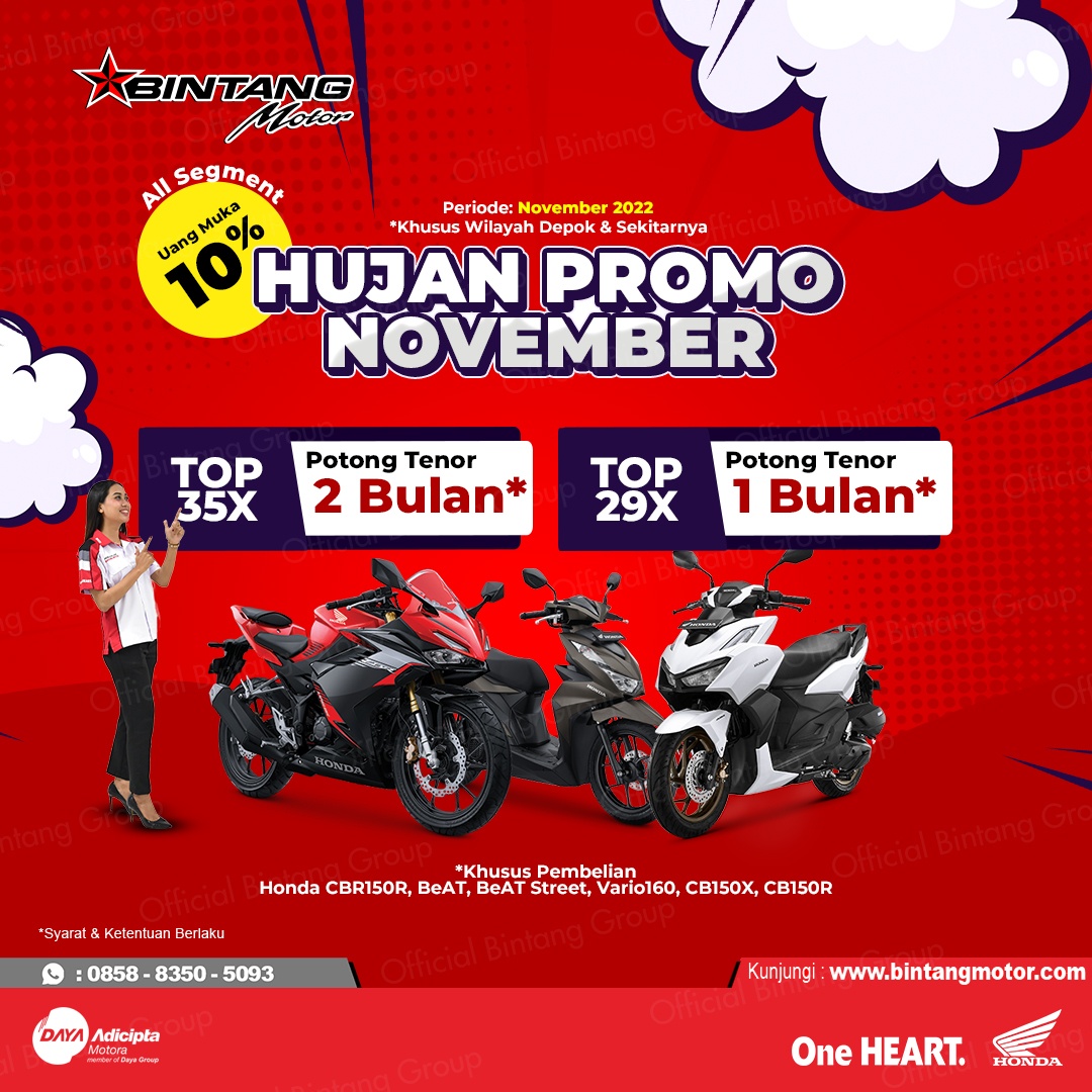 Review Promo Bintang Motor Bulan November Honda Bintang Motor