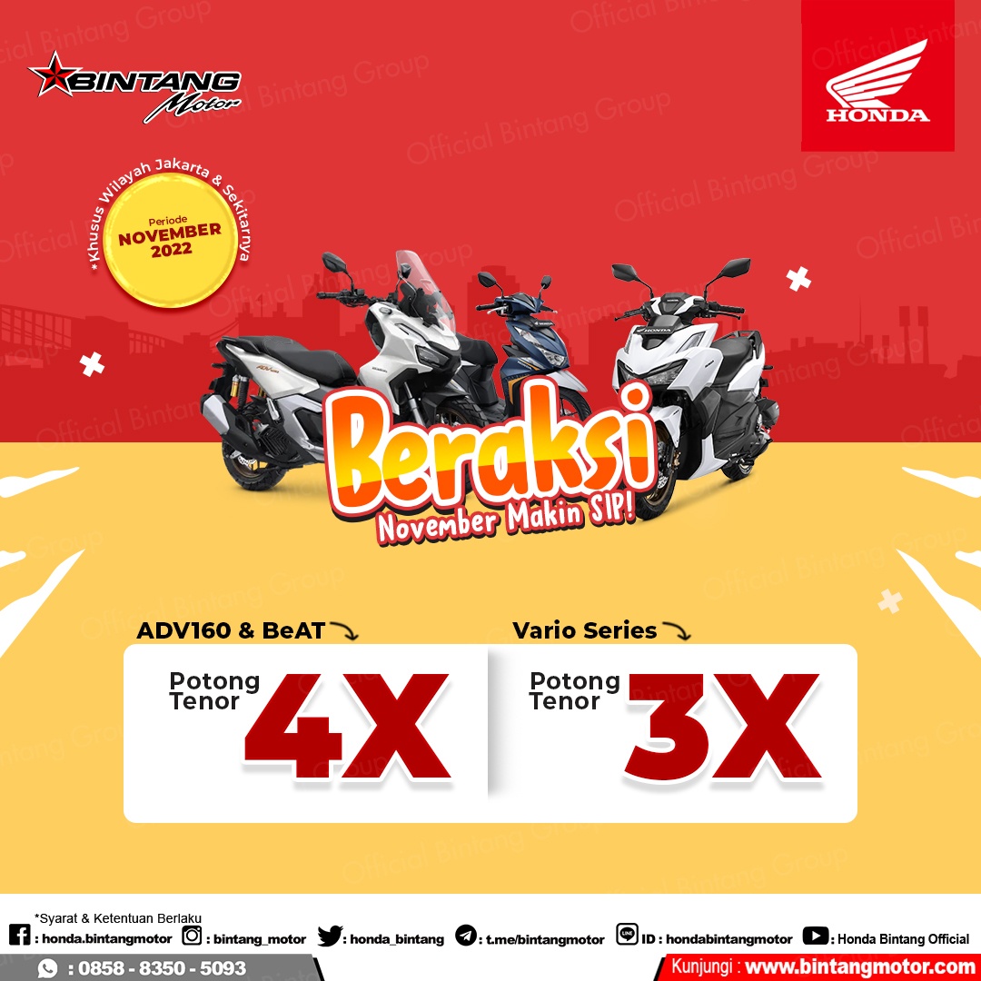 Review Promo Bintang Motor Bulan November Honda Bintang Motor