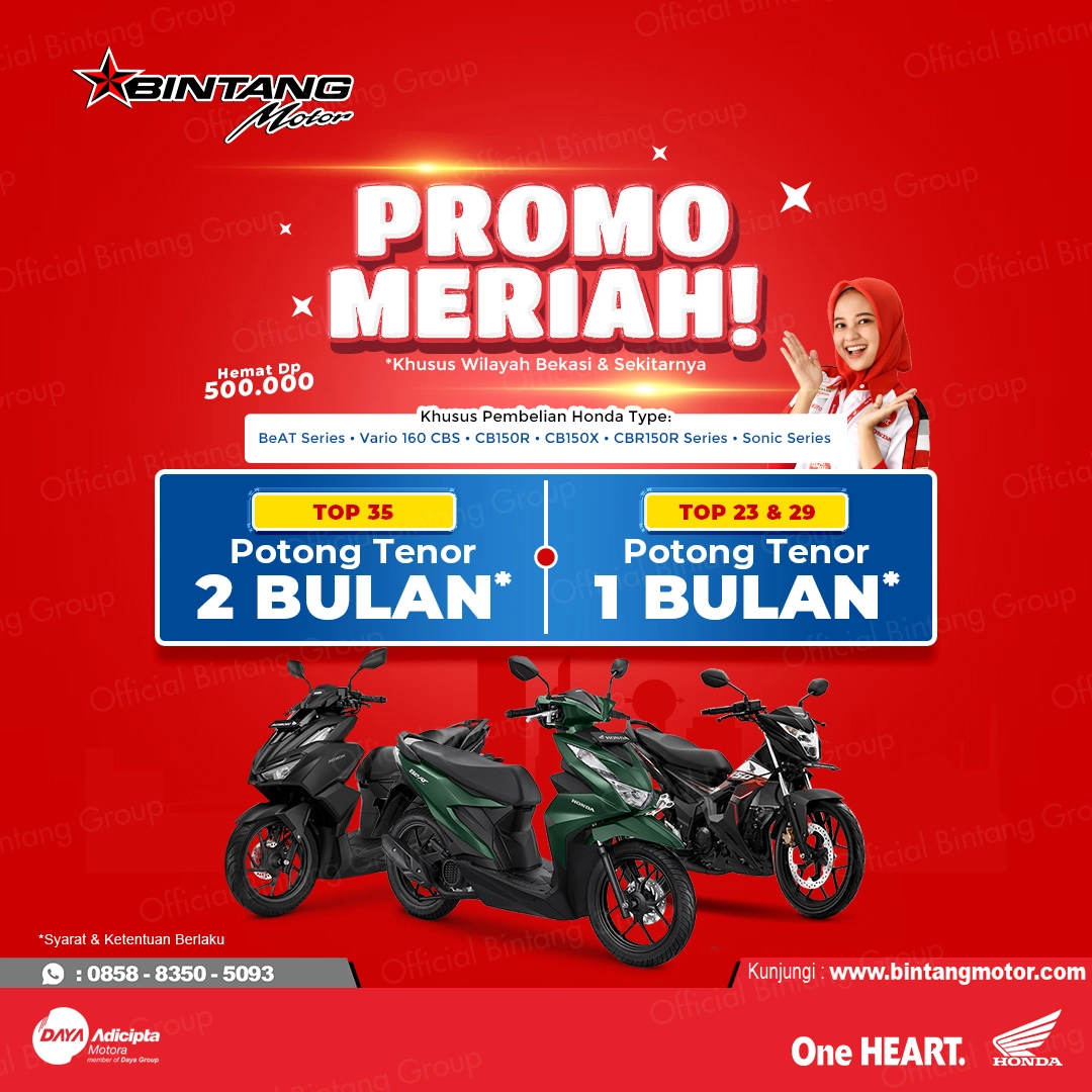 Promo Meriah Honda Bintang Motor Bekasi Mei 2023 Honda Bintang Motor