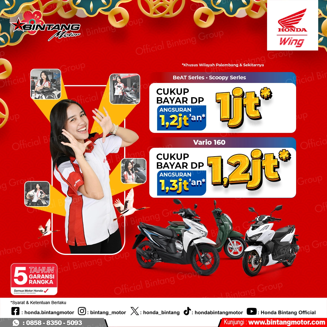 Honda Bintang Motor Palembang Promo Januari Honda Bintang Motor