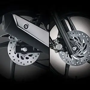 Keunggulan Fitur Sporty Front & Rear Disc Brake