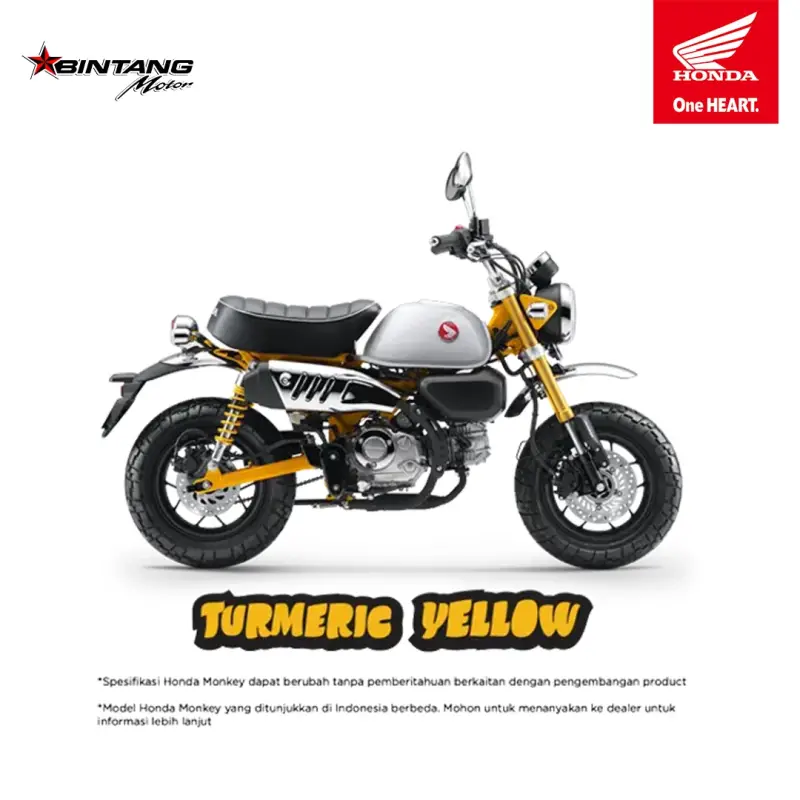 Pilihan Warna Honda MONKEY SERIES Turmeric Yellow
