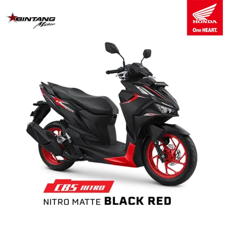 Pilihan Warna Honda VARIO 160 EVO SERIES Nitro Matte Black Red