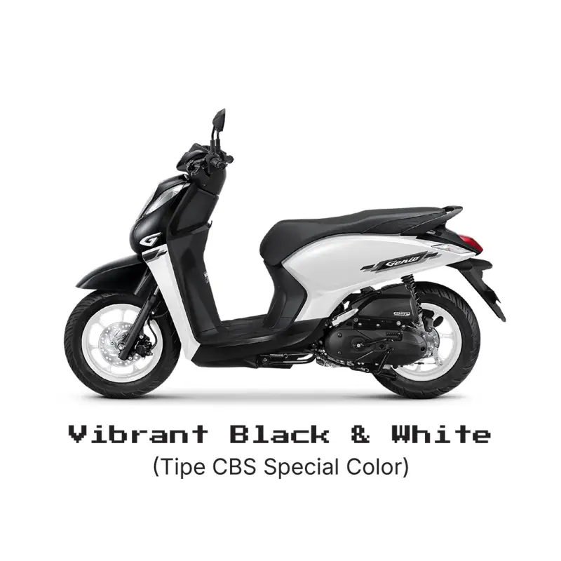 Pilihan Warna Honda GENIO SERIES Vibrant Black White