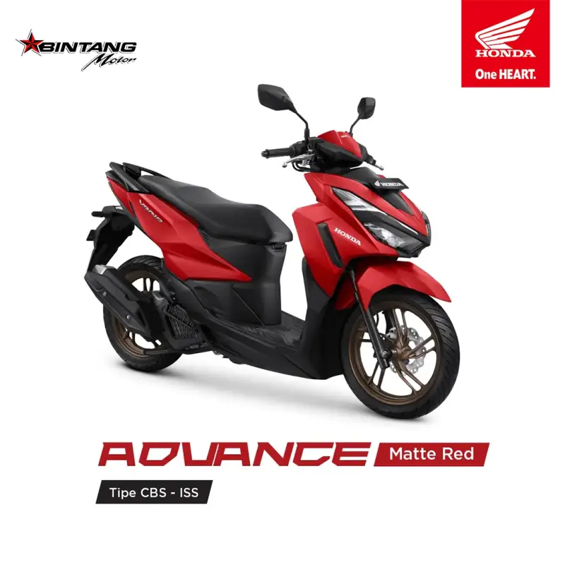 Pilihan Warna Honda VARIO 125 SERIES Advance Matte Red