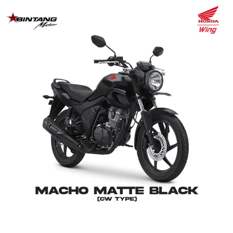 Pilihan Warna Honda CB150 VERZA SERIES Macho Matte Black