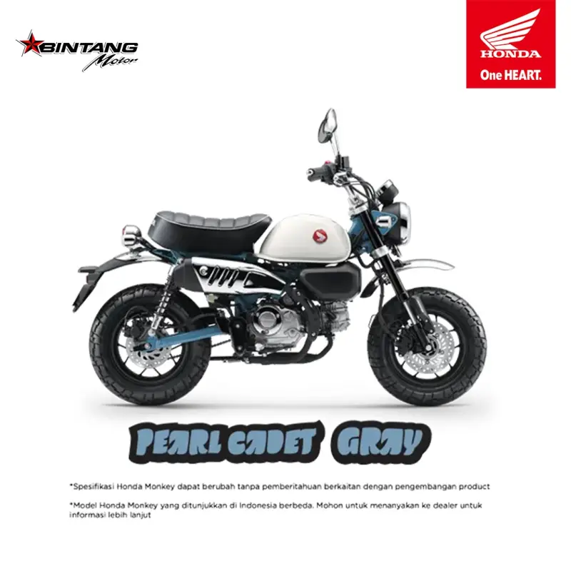 Pilihan Warna Honda MONKEY SERIES Pearl Cadet Gray