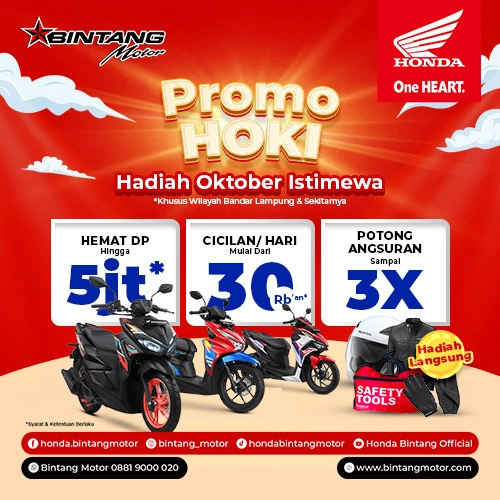 Promo Hoki Honda Bintang Motor Bandar Lampung 2026