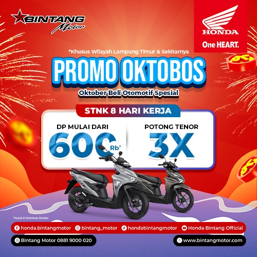 Promo Oktobos Honda Bintang Motor Lampung Timur 2026