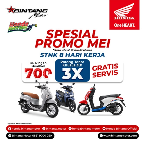 Promo Cirebon Seru Honda Bintang Motor Mei 2026