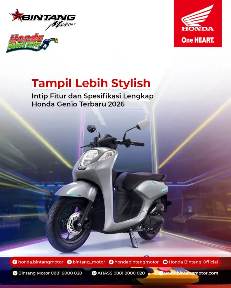 Tampil Lebih Stylish, Intip Fitur dan Spesifikasi Lengkap Honda Genio Terbaru 2026