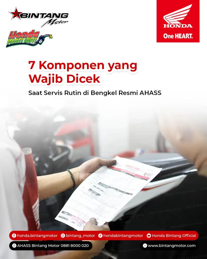 Thumbnail: 7 Komponen Motor yang Wajib Dicek Saat Servis Rutin di AHASS