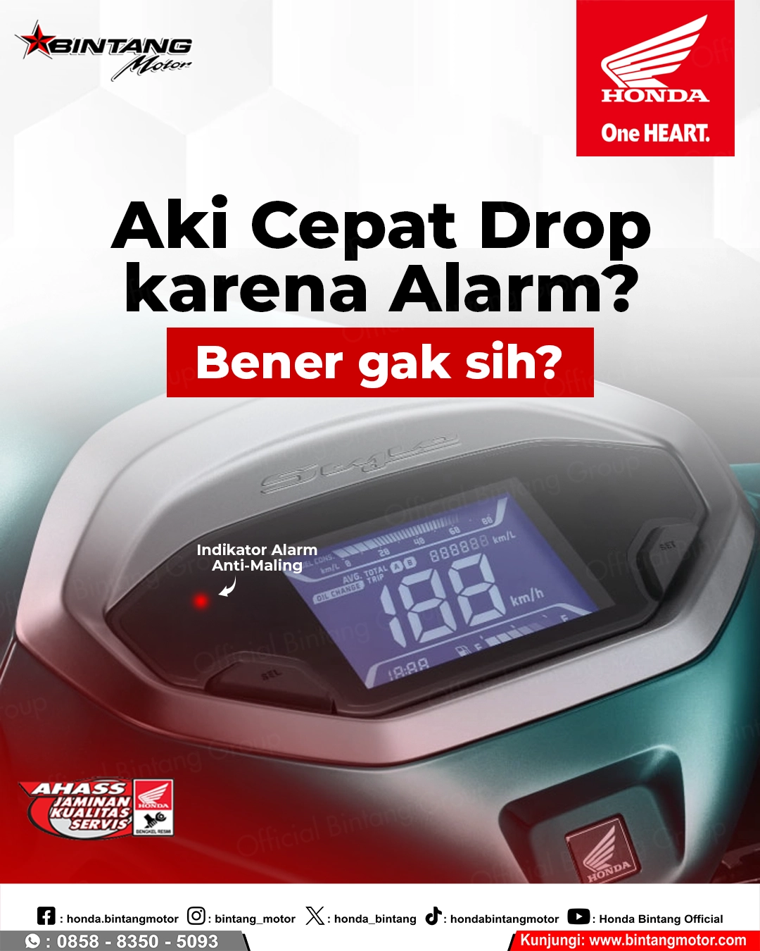 Aki Cepat Drop Karena Alarm? Simak Penjelasan Teknis Agar Kelistrikan Honda Tetap Aman