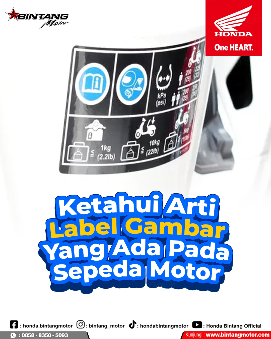 Arti Label Gambar pada Motor Honda: Panduan Memahami Simbol Instruksi dan Keamanan