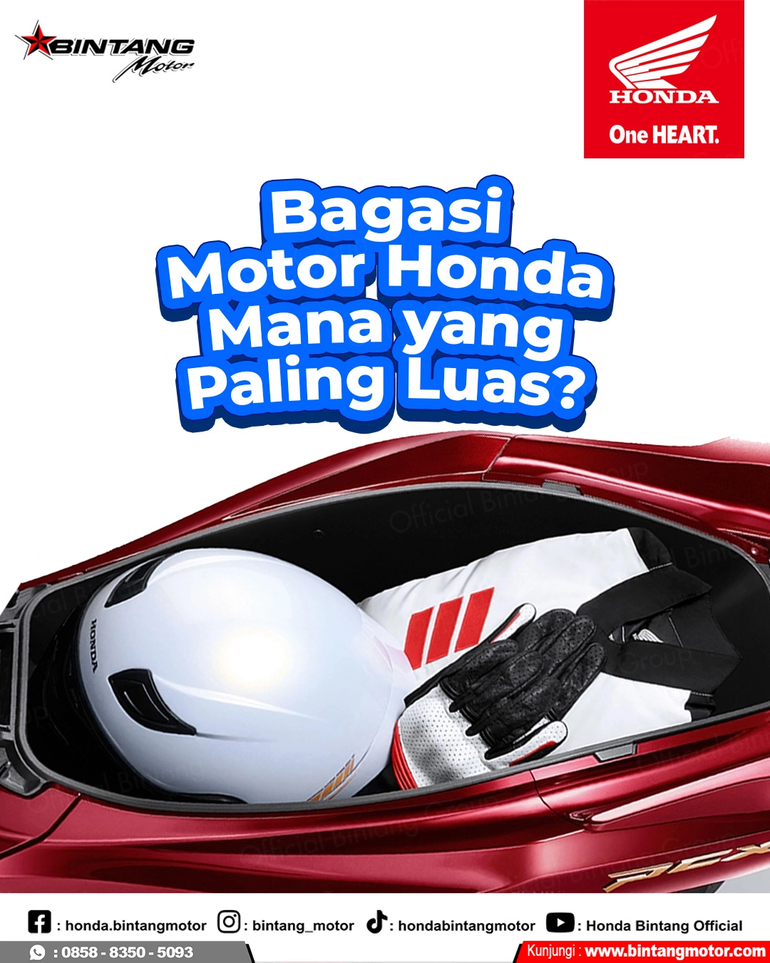 Bagasi Motor Honda: Menentukan Siapa yang Paling Luas untuk Kebutuhan Anda