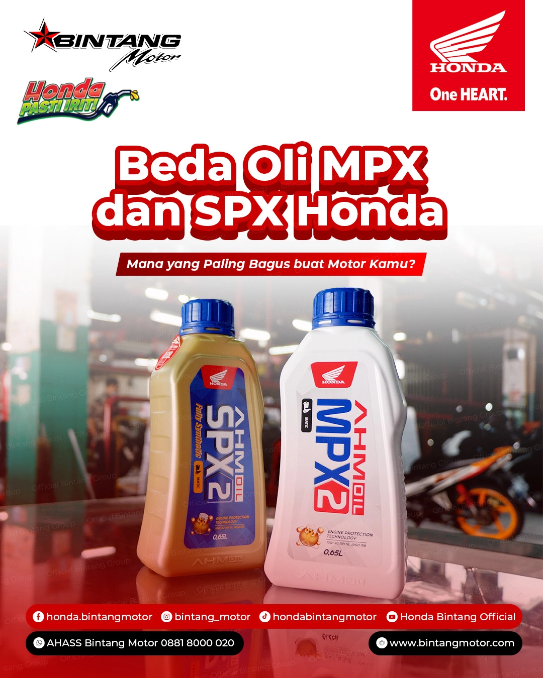 Beda Oli MPX dan Oli SPX Honda! Mana yang Paling Bagus untuk Motor Kamu?