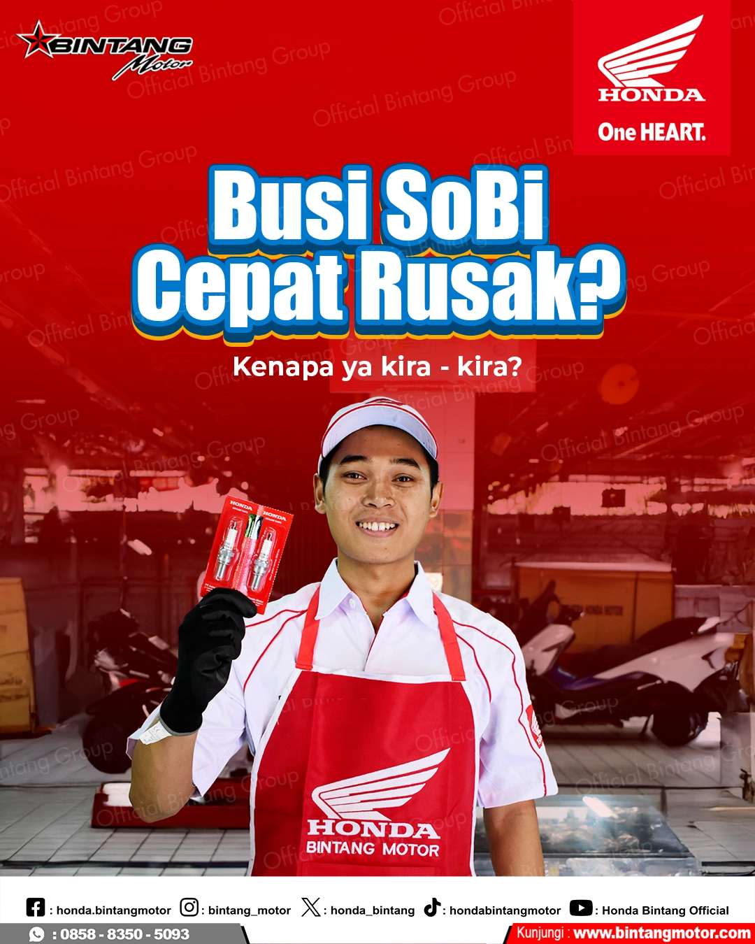 Busi Motor Cepat Rusak? Kenali Faktor Penyebab dan Cara Menjaga Performa Mesin Honda