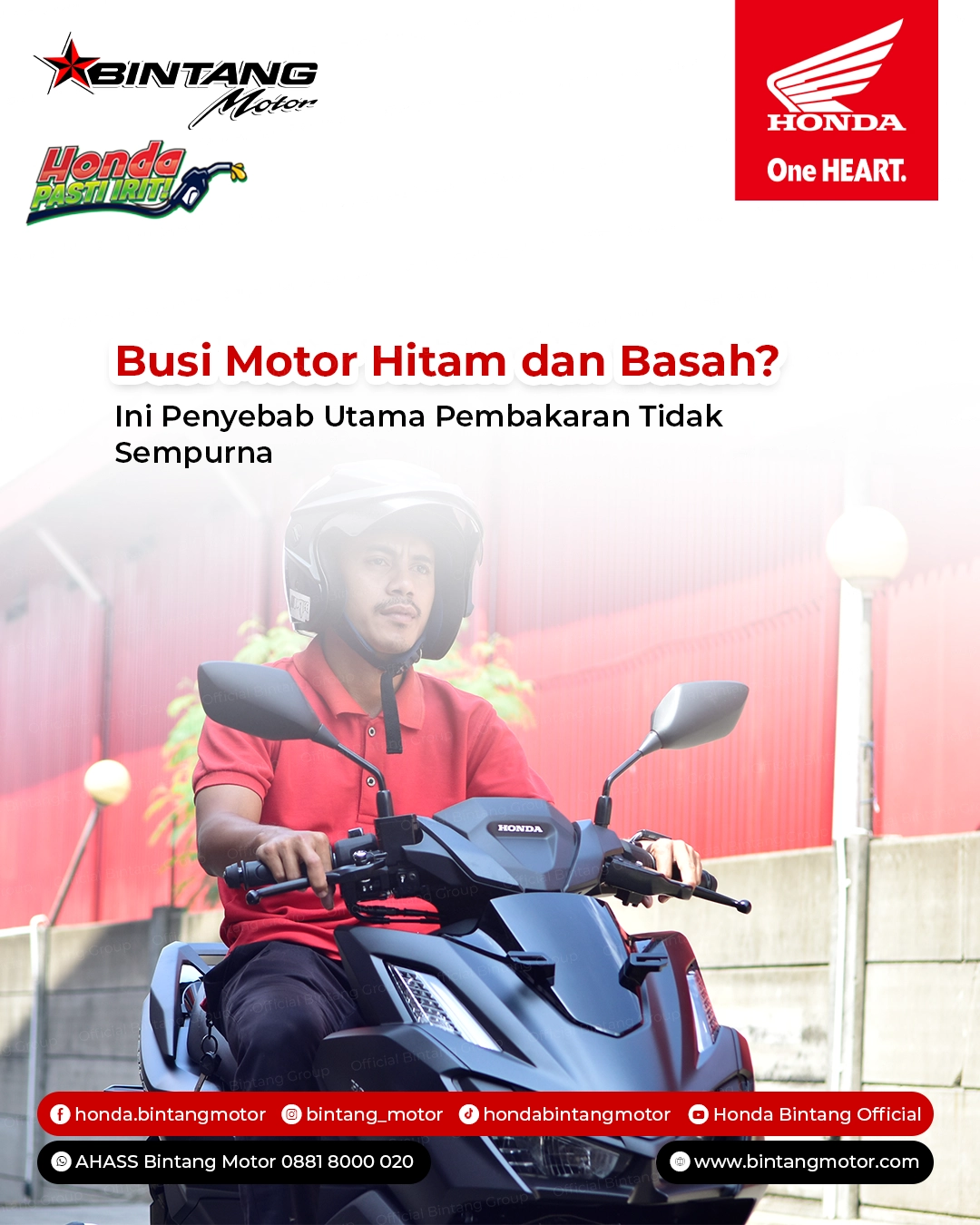 Busi Motor Hitam dan Basah? Ini Penyebab Utama Pembakaran Tidak Sempurna