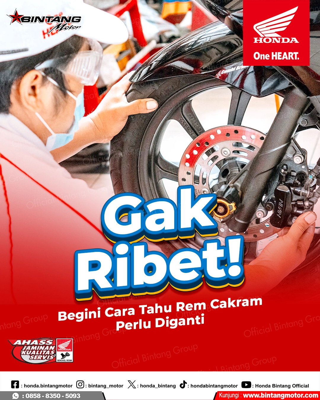Cara Tahu Rem Cakram Harus Diganti! Panduan Keselamatan dari Tim Ahli Bintang Motor