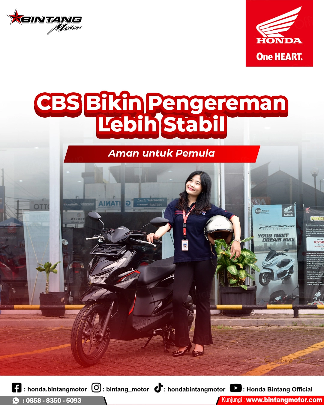 CBS Bikin Pengereman Lebih Stabil Solusi Keamanan Berkendara Honda bagi Pengendara Pemula