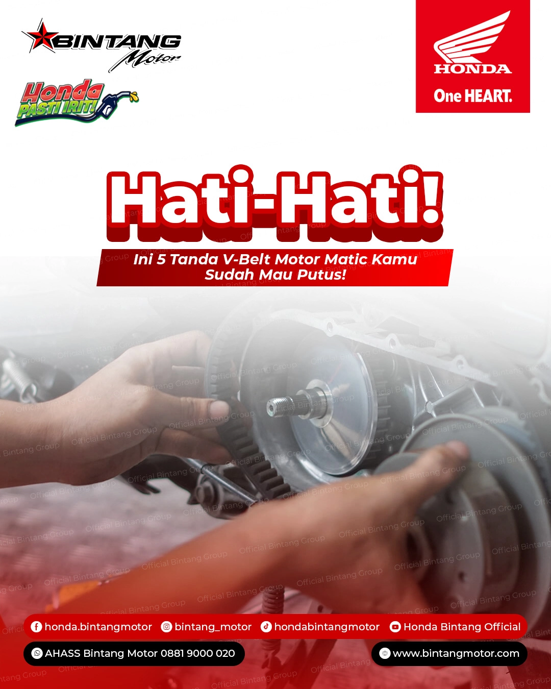 Hati-hati! Ini 5 Tanda V-Belt Motor Matic Kamu Sudah Mau Putus!