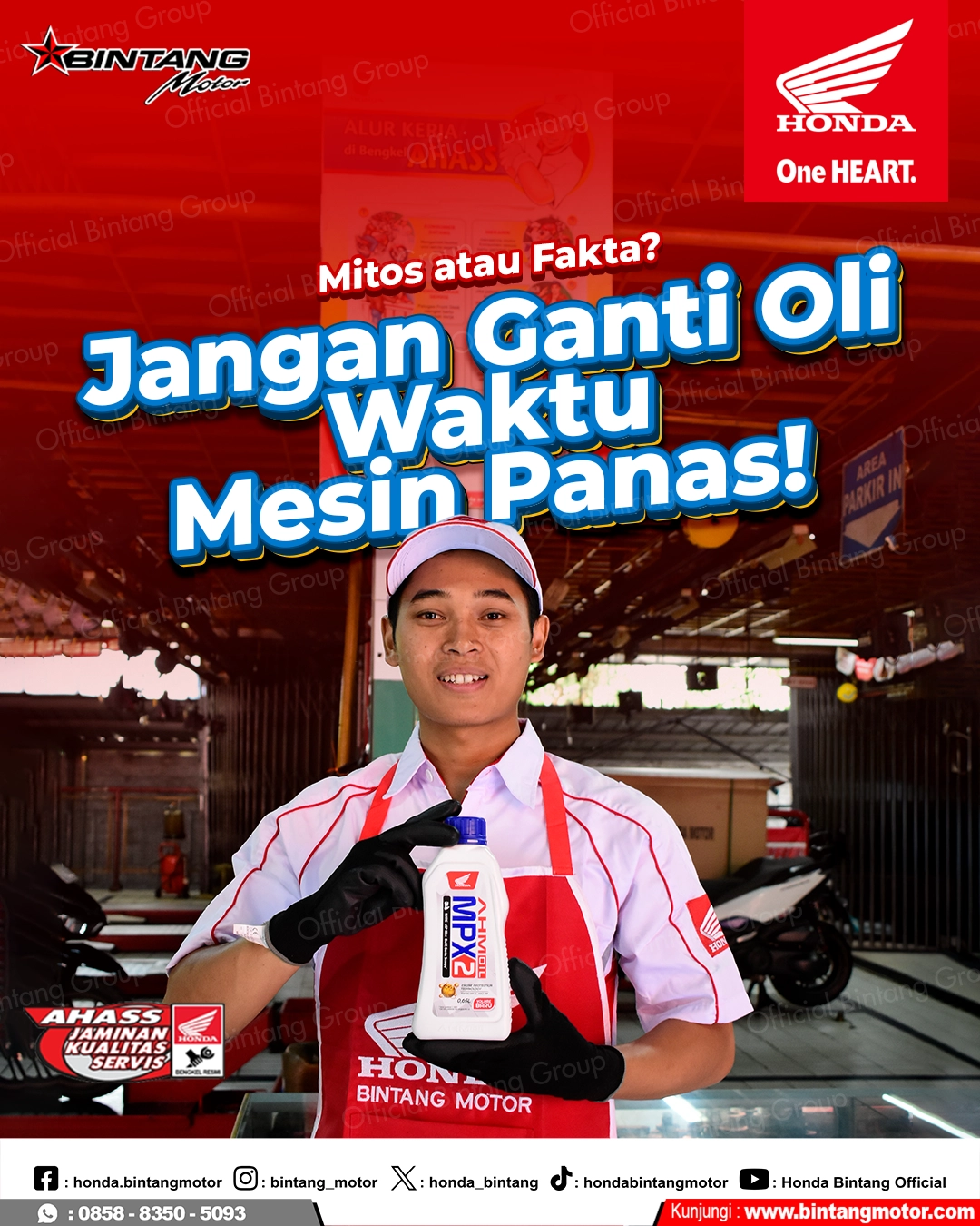 Jangan Ganti Oli Saat Mesin Panas: Simak Fakta Teknis Agar Mesin Honda Tetap Awet