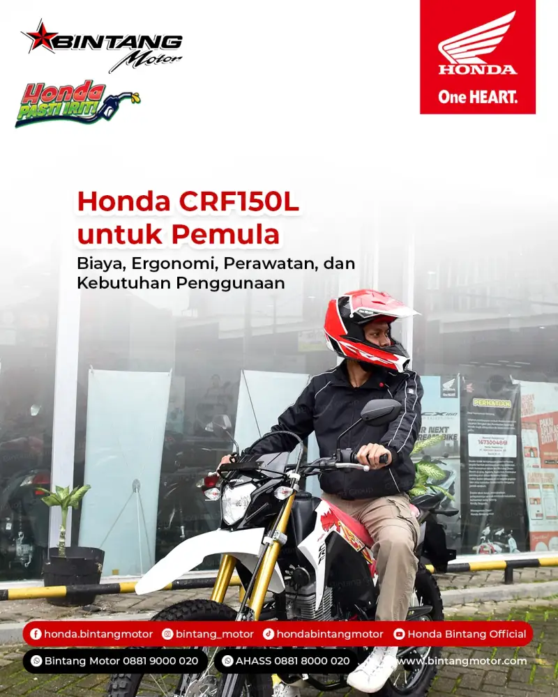 Honda CRF150L untuk Pemula: Biaya, Ergonomi, Perawatan, dan Kebutuhan Penggunaan