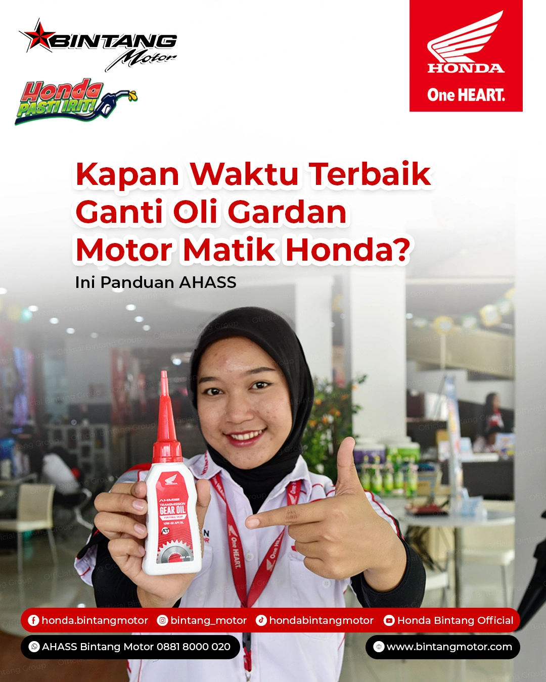 Kapan Waktu Terbaik Ganti Oli Gardan Motor Matik Honda? Panduan Resmi AHASS
