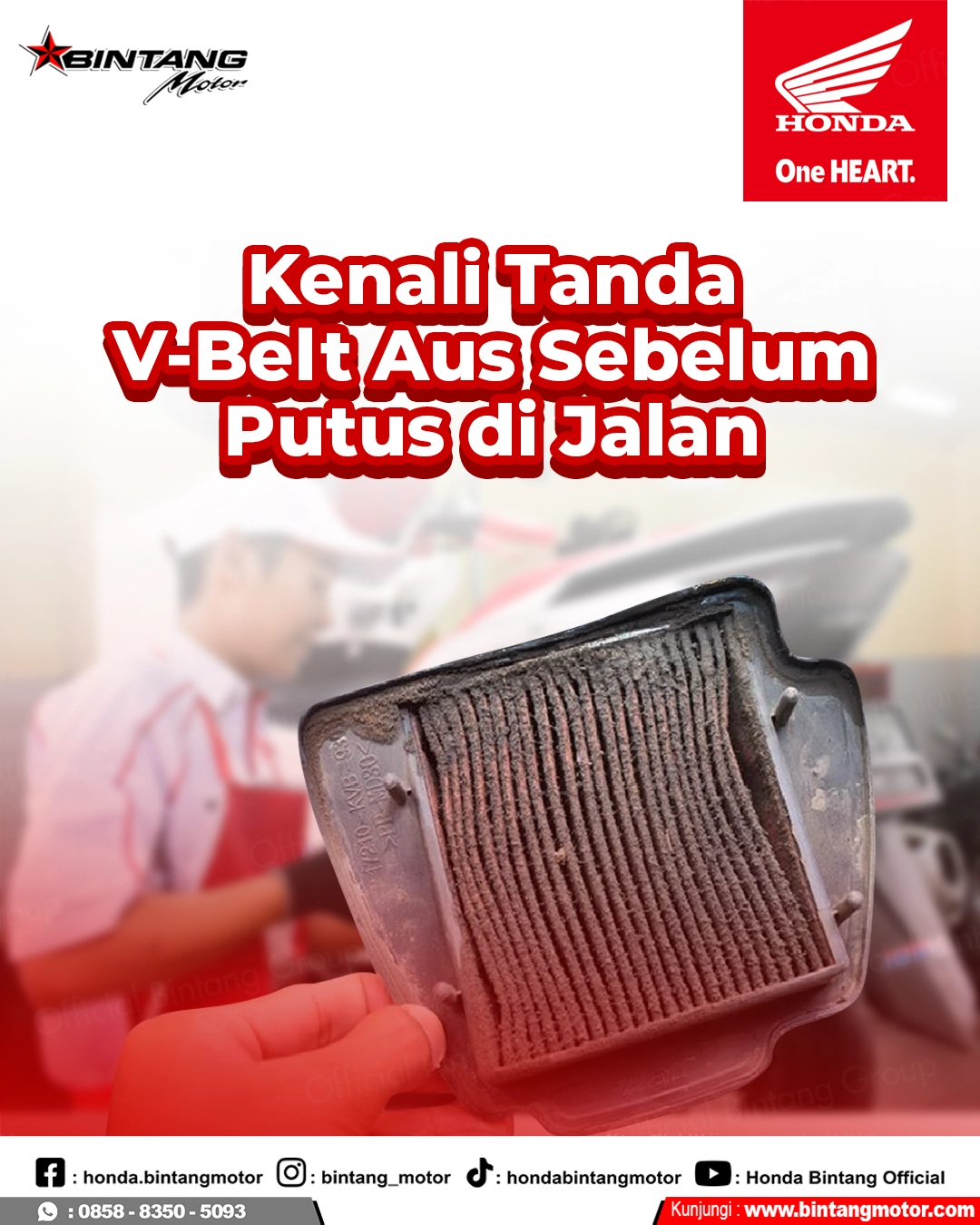 Kenali Tanda V-Belt Aus Sebelum Putus di Jalan Panduan Perawatan Transmisi Matic Honda