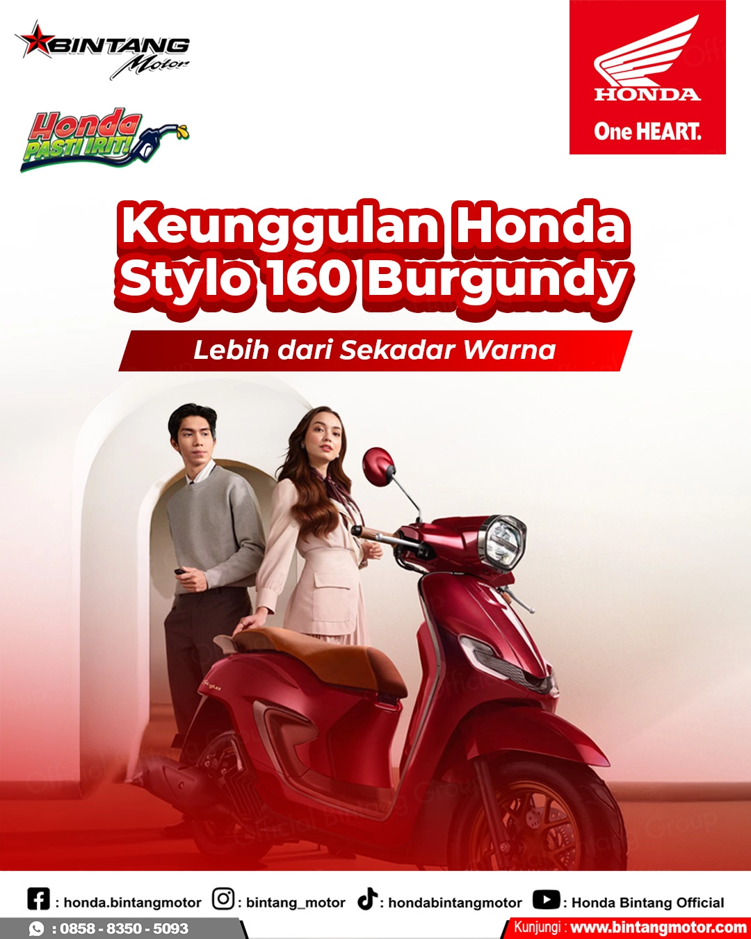 Keunggulan Honda Stylo 160 Burgundy Perpaduan Sempurna Antara Performa dan Gaya Premium