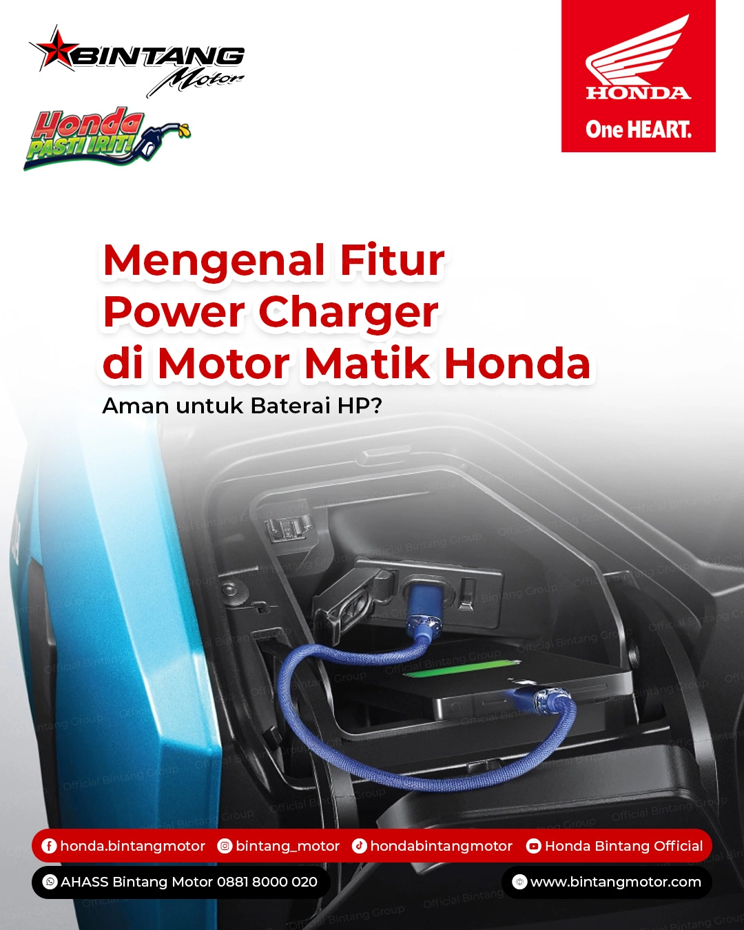 Mengenal Fitur Power Charger di Motor Matik Honda: Aman untuk HP?
