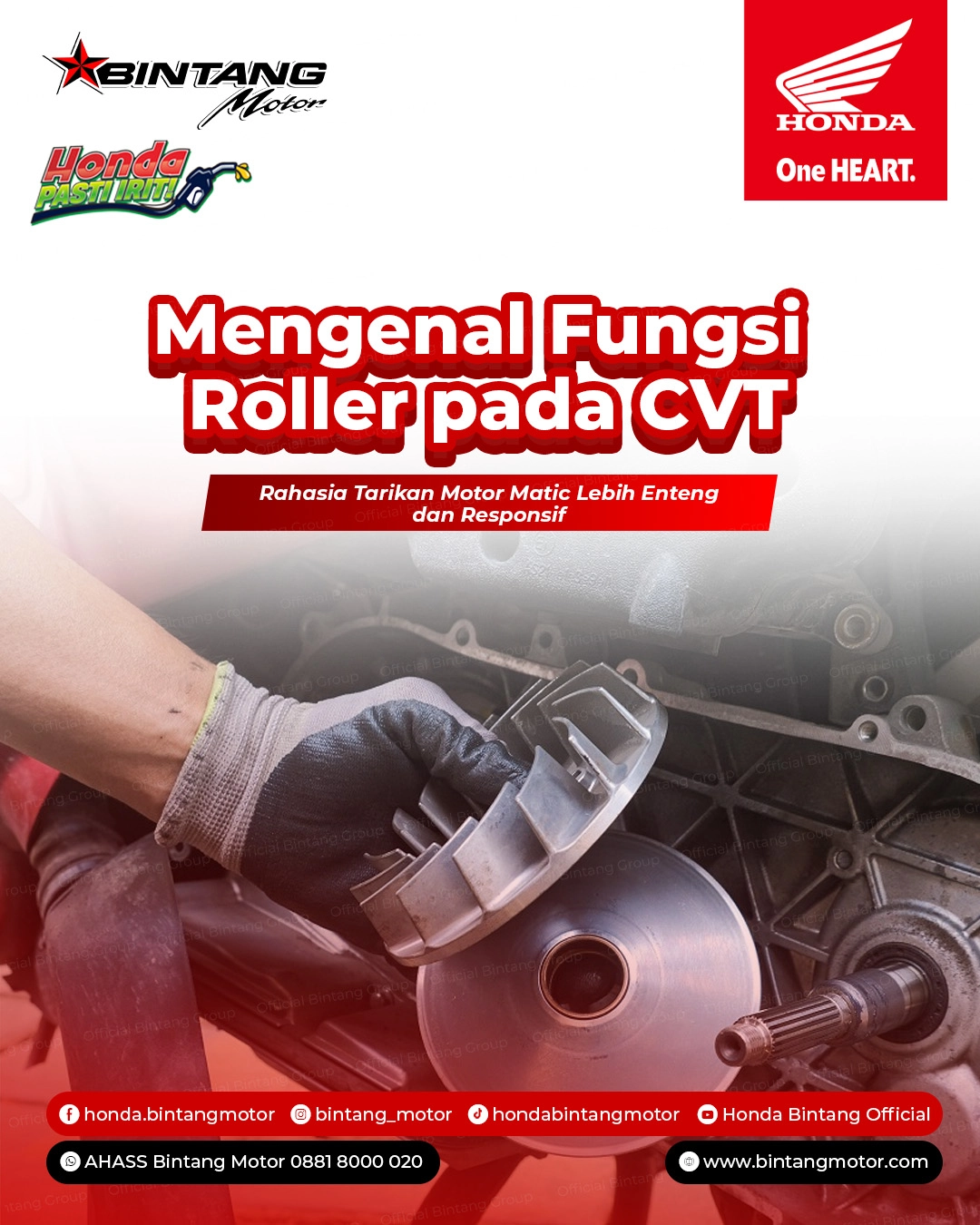Mengenal Fungsi Roller pada CVT! Rahasia Tarikan Motor Matic Tetap Responsif