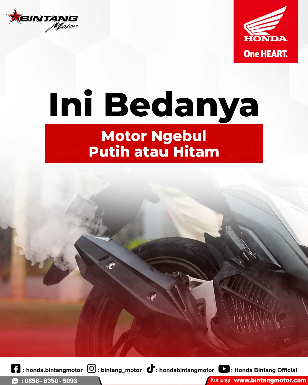 Motor Ngebul Putih atau Hitam: Memahami Perbedaan Warna Asap Knalpot Honda Anda