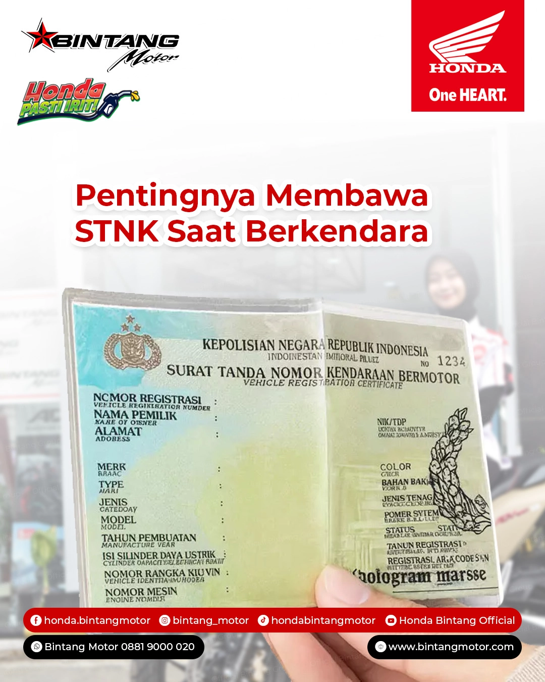 Pentingnya Membawa STNK Saat Berkendara: Ketaatan dan Keamanan