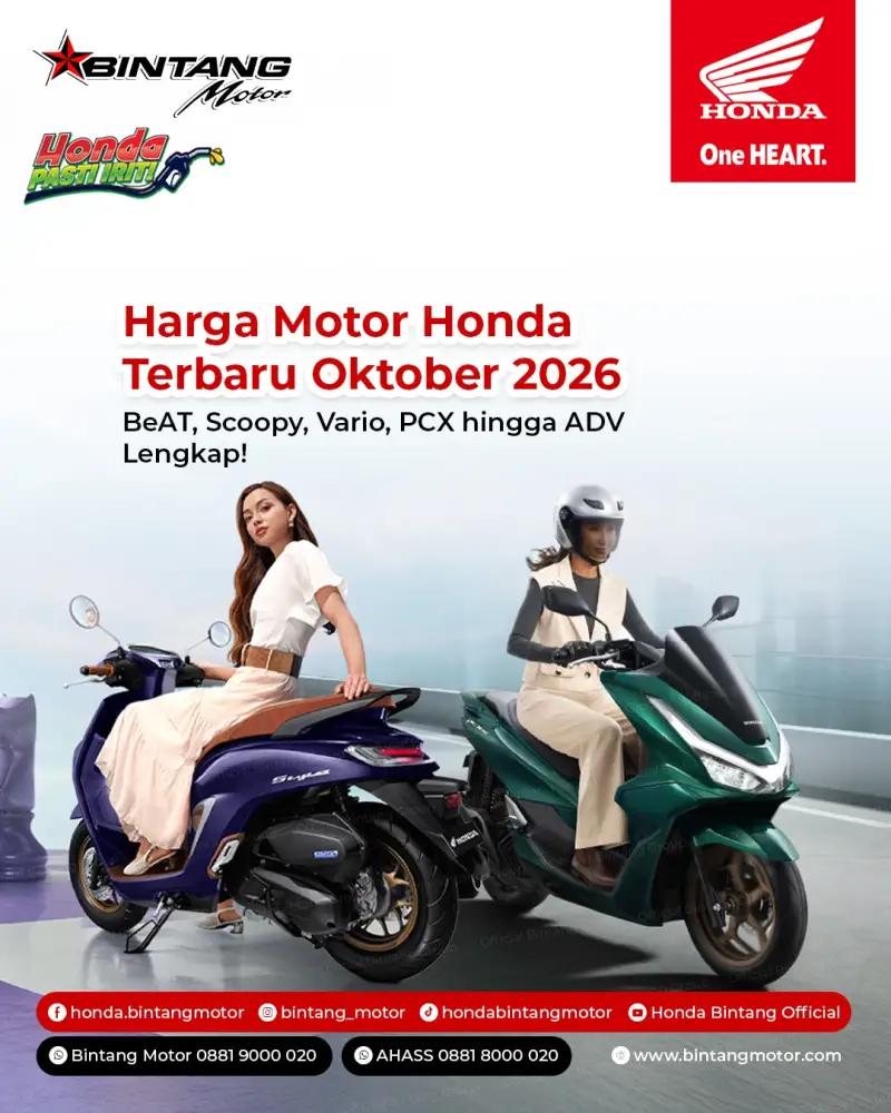 Thumbnail: Harga Motor Honda Terbaru Oktober 2026: BeAT, Scoopy, Vario, PCX, hingga ADV Lengkap!