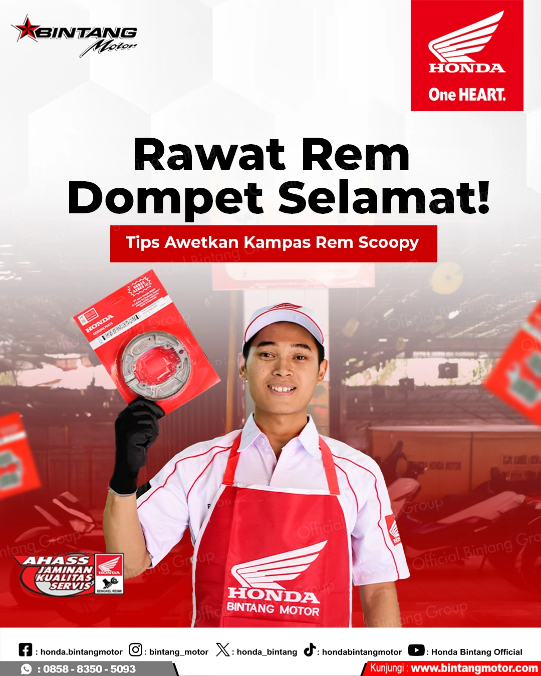 Rawat Rem Dompet Selamat: Cara Cerdas Menjaga Kampas Rem Honda Scoopy Tetap Awet