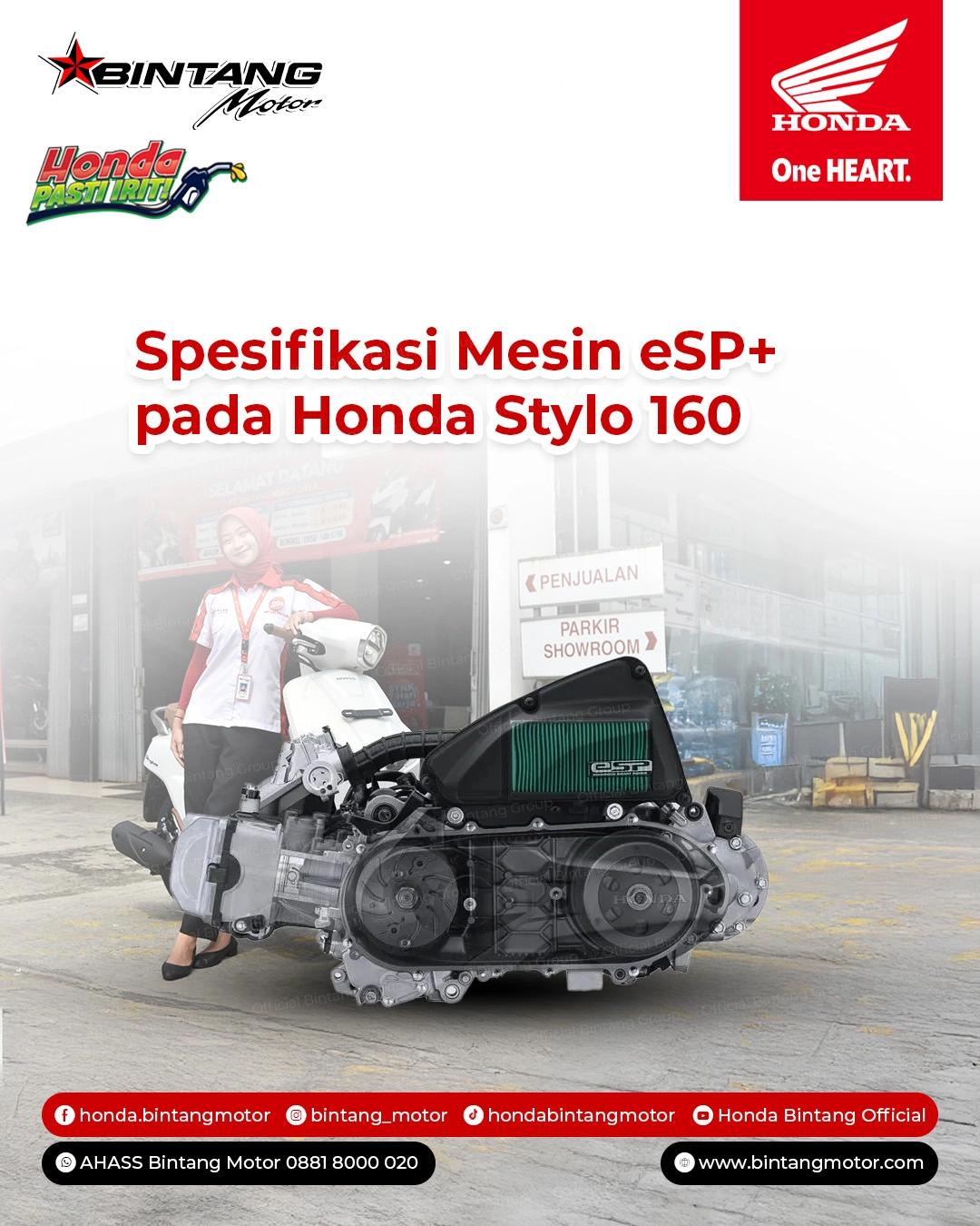Spesifikasi Mesin eSP+ Honda Stylo 160: Performa Berkelas dan Efisien