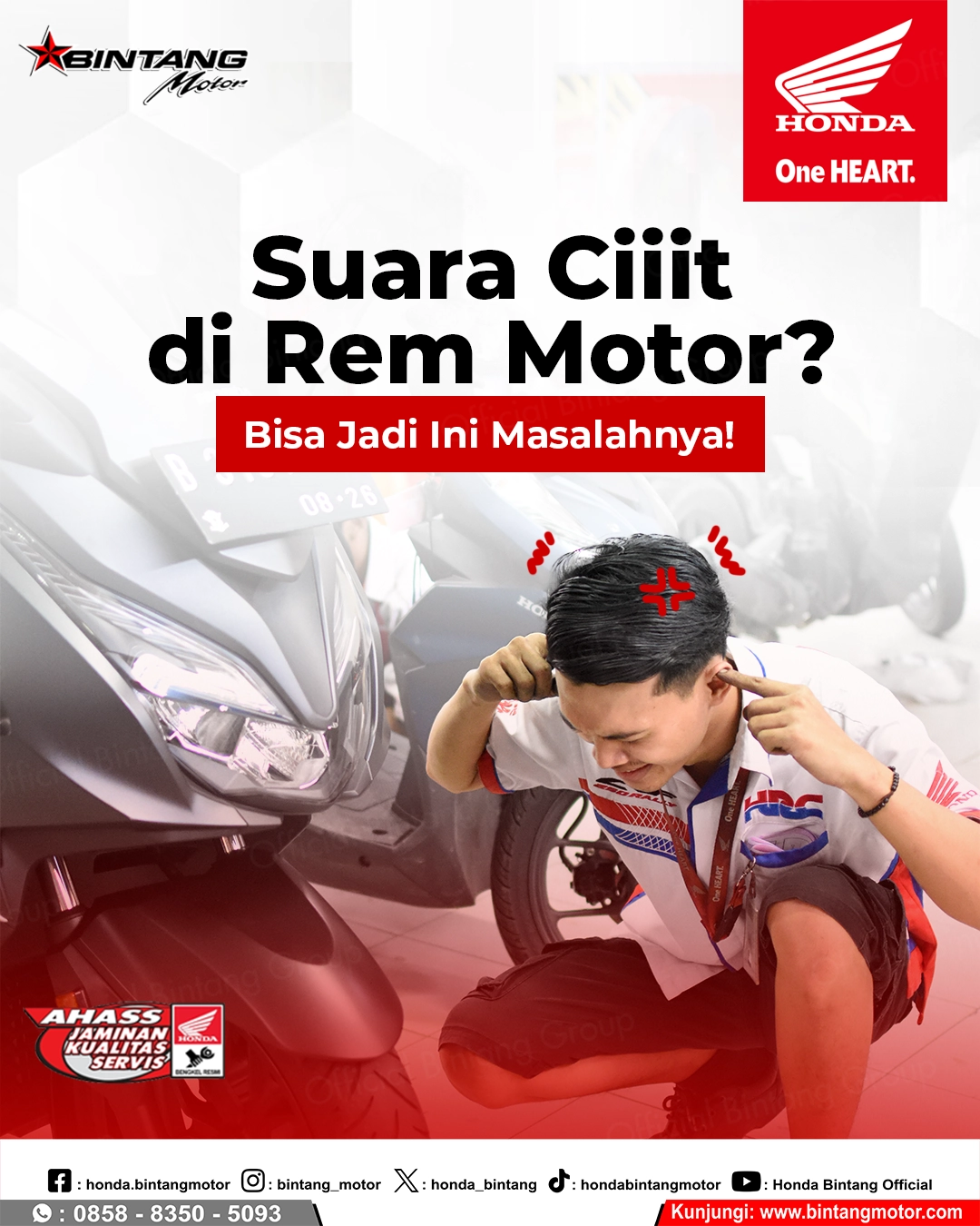 Suara Ciit di Rem Motor? Jangan Dianggap Remeh, Ini Masalah dan Solusinya!