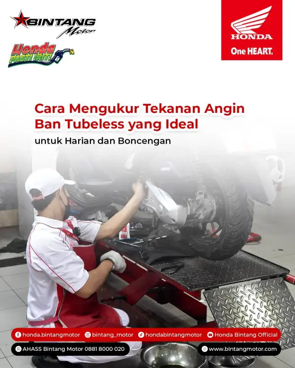 Tekanan Angin Ban Tubeless Ideal Untuk Harian dan Boncengan
