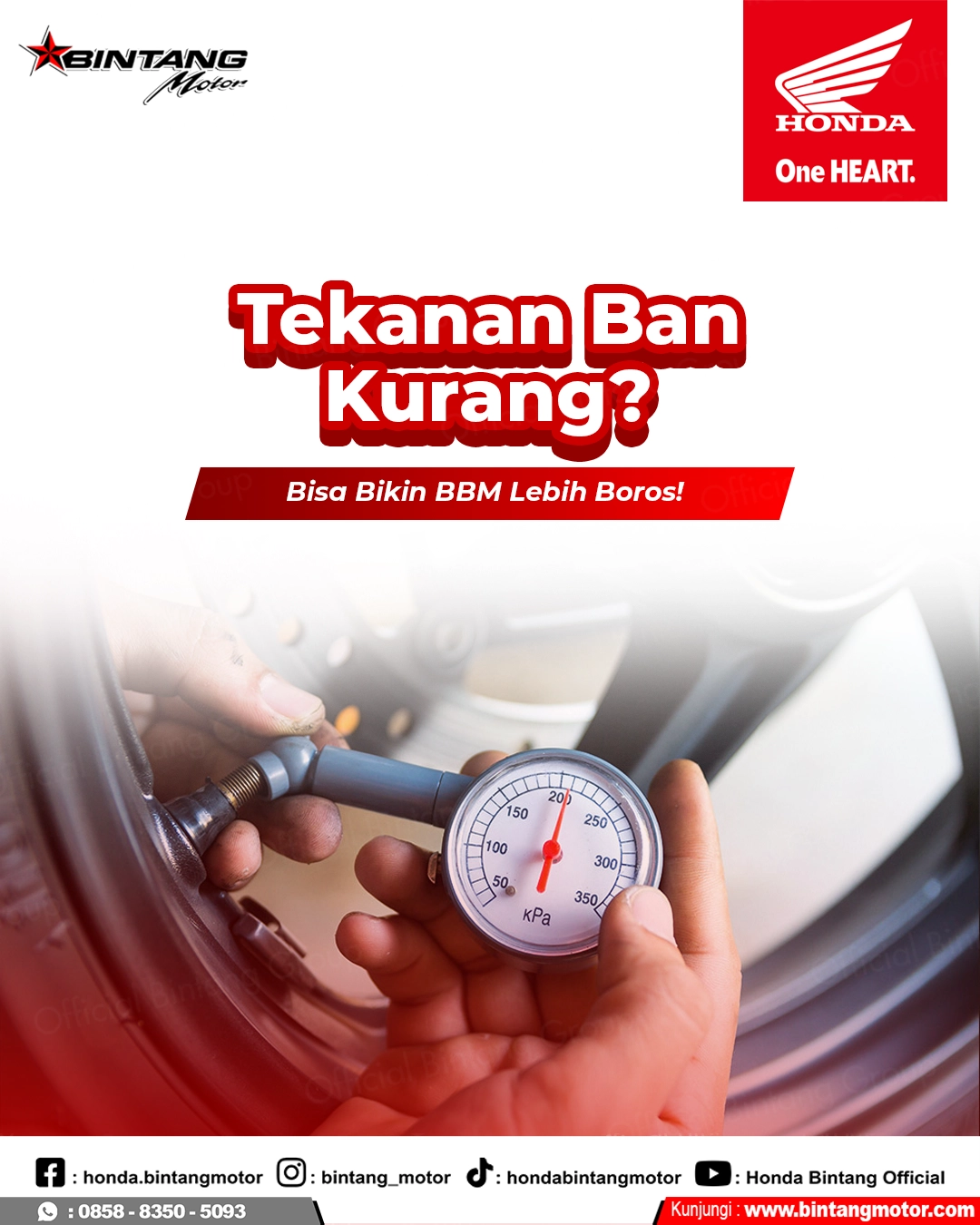 Tekanan Ban Kurang? Kenali Dampak Buruknya Terhadap Konsumsi Bahan Bakar Motor Anda