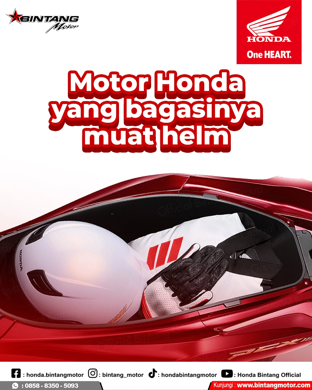 Tipe Motor Bagasi Masuk Helm dari Honda Solusi Praktis Simpan Perlengkapan Berkendara