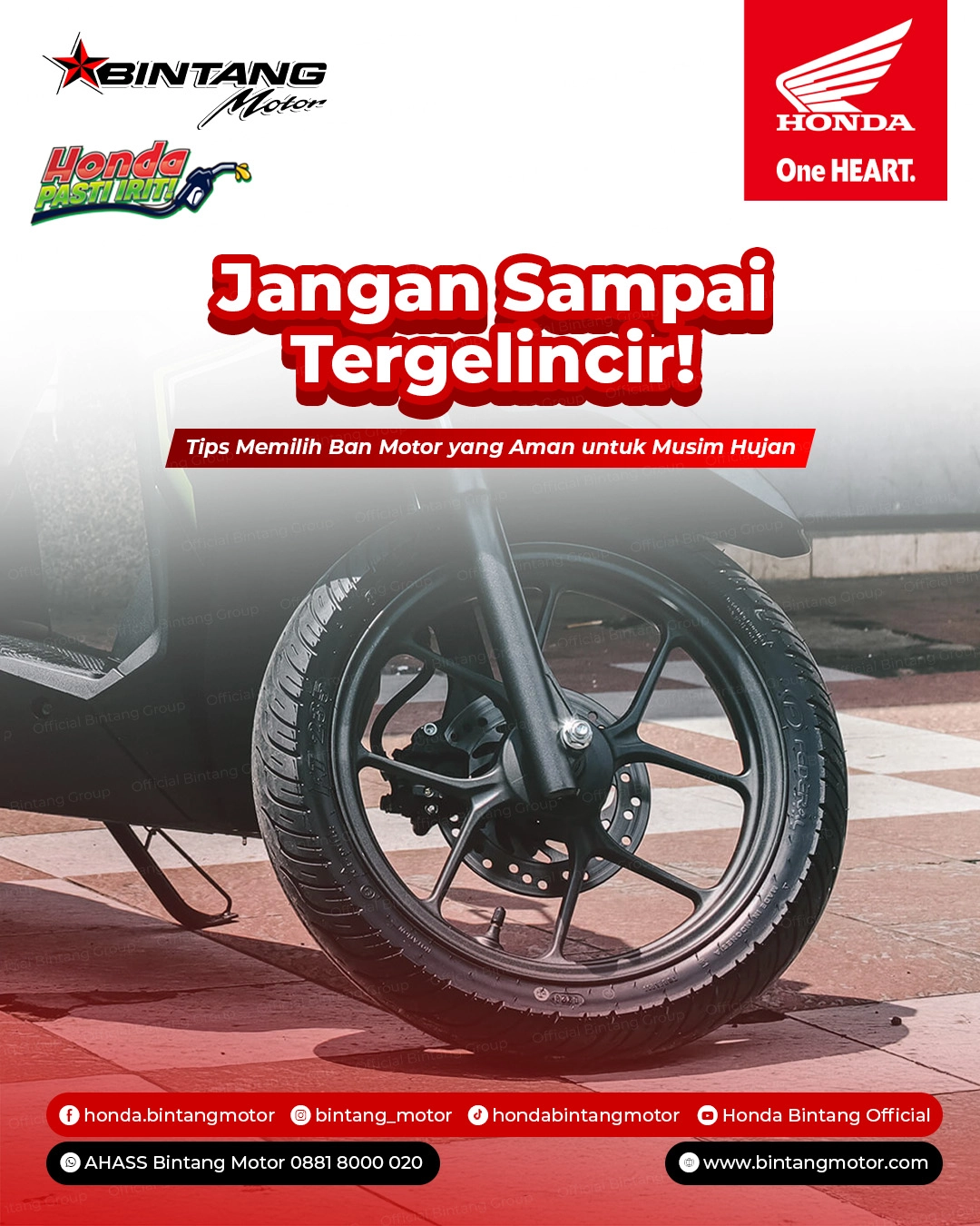 Tips Memilih Ban Motor Saat Musim Hujan: Panduan Keselamatan dari Bintang Motor