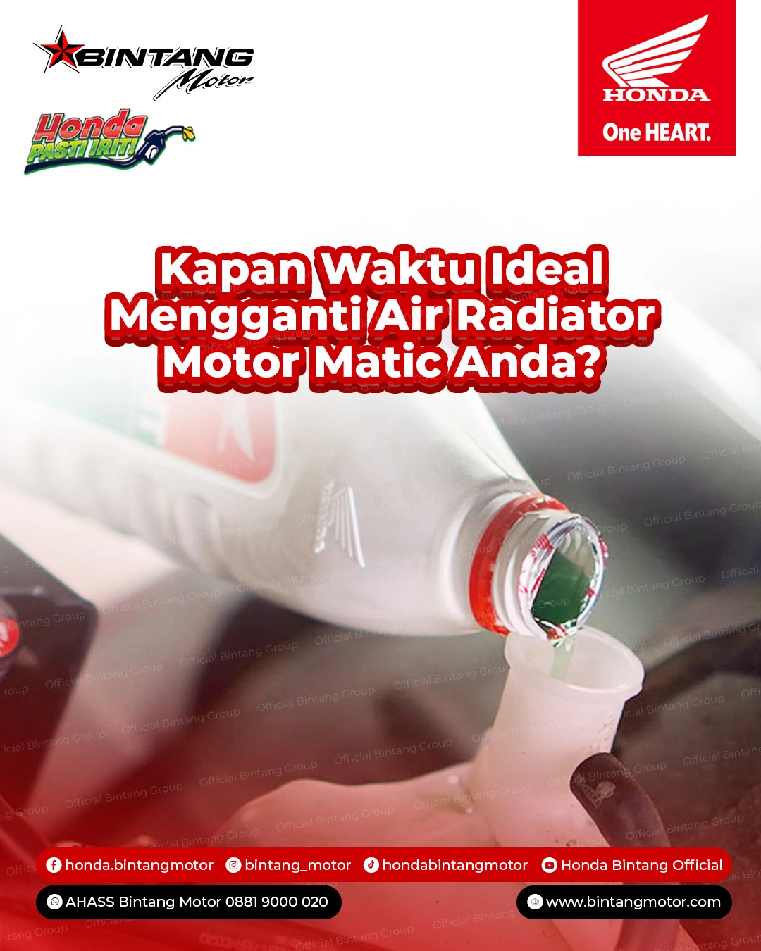 Waktu Ganti Air Radiator Motor yang Tepat: Solusi dari Tim Ahli Bintang Motor