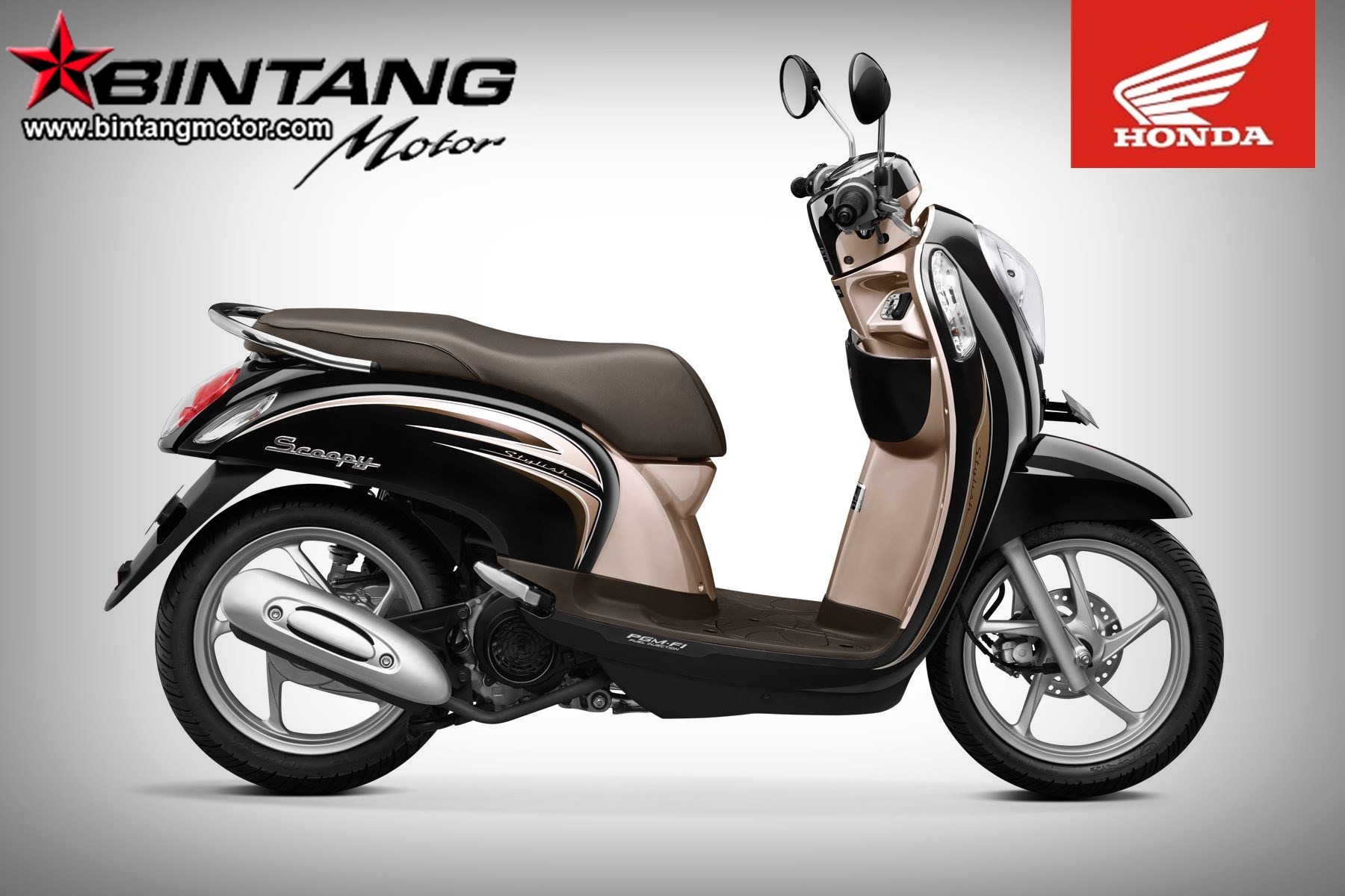 Motor Honda Scoopy FI Fancy Black Honda Bintang Motor