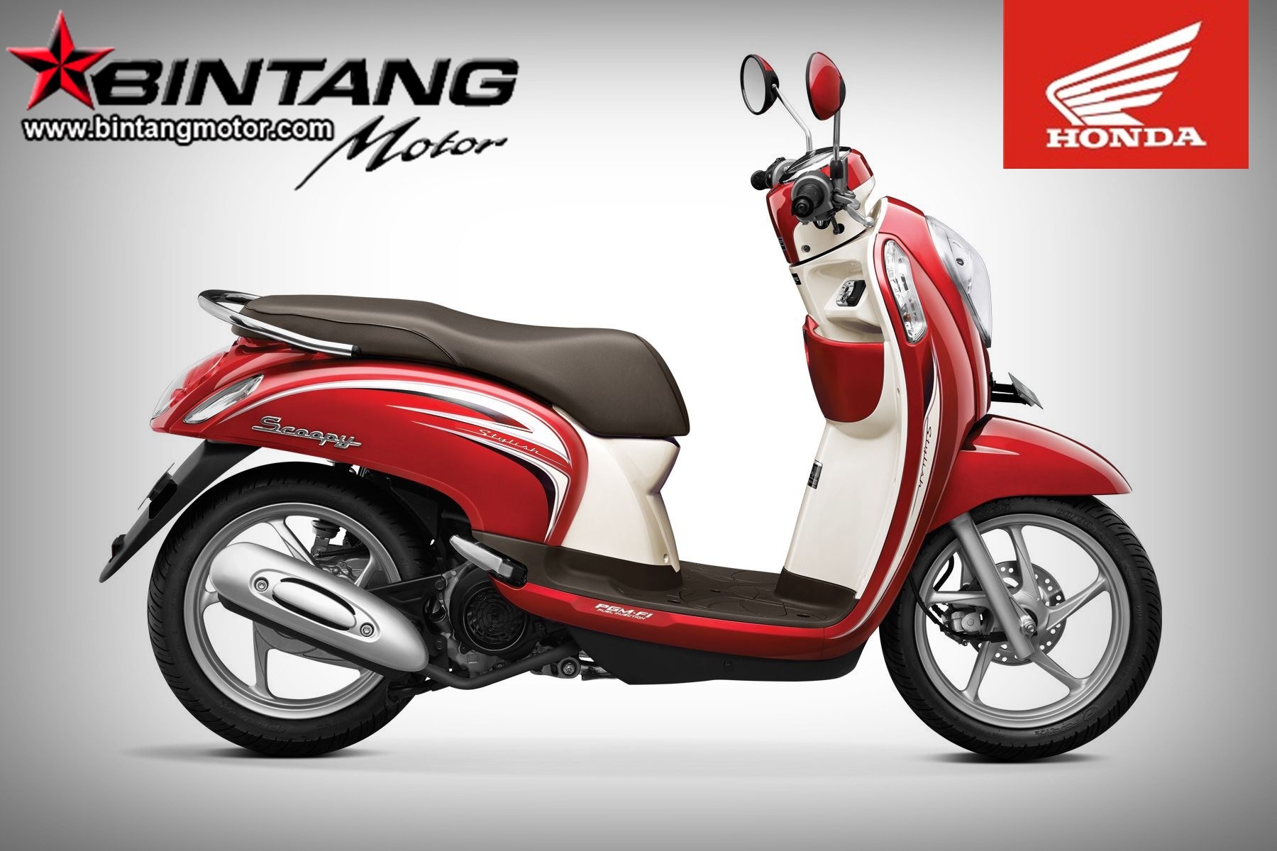 Motor Honda Scoopy FI Vogue Red Honda Bintang Motor