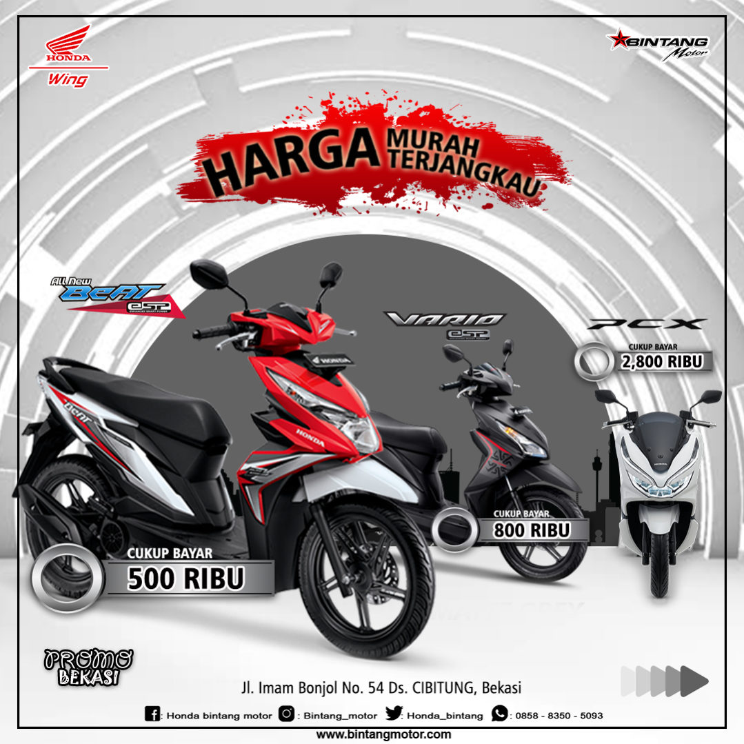 Promo Bintang Motor Bekasi April 2018 - Honda Bintang Motor