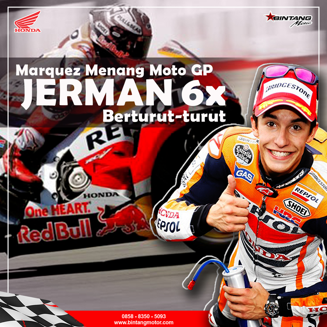 Menangi MotoGP Jerman Marquez Samai Rekor Agostini Honda Bintang