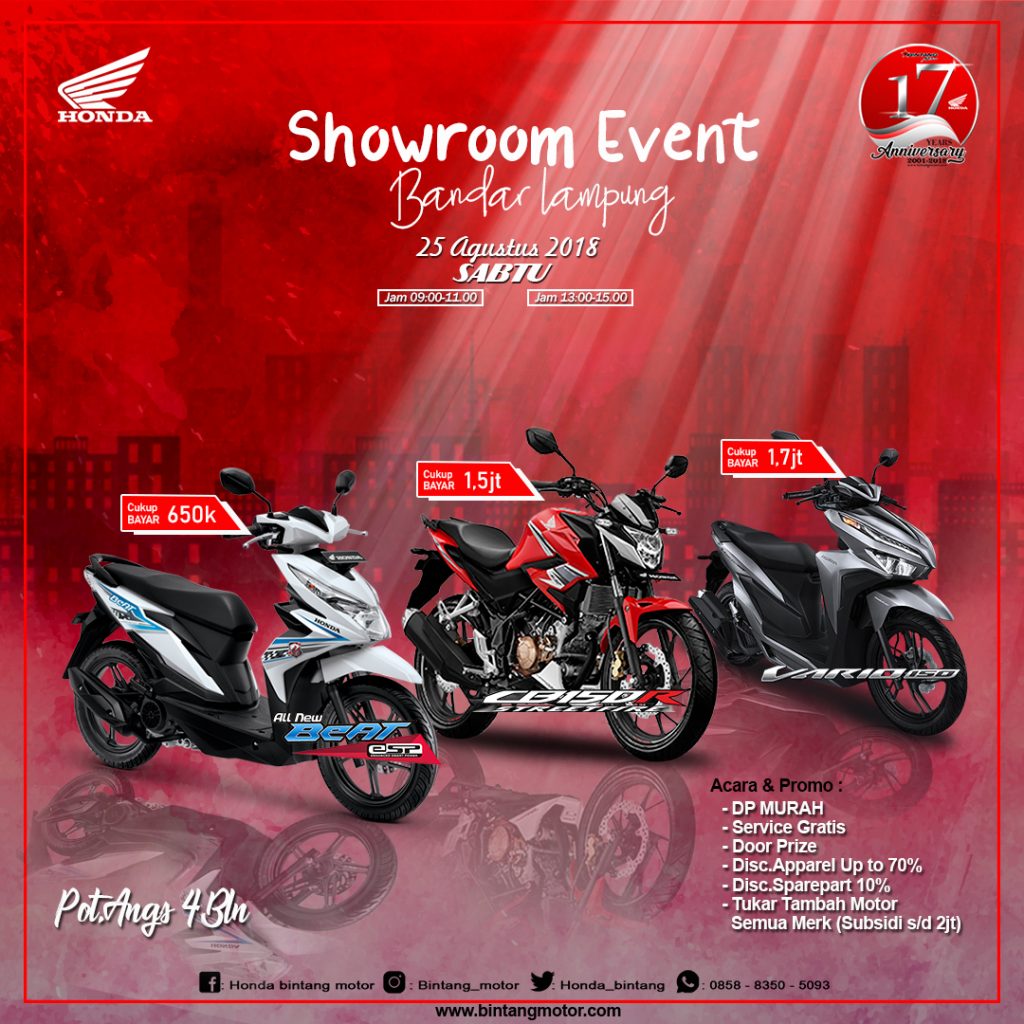 Showroom Event Bandar Lampung 25 Agustus 2018